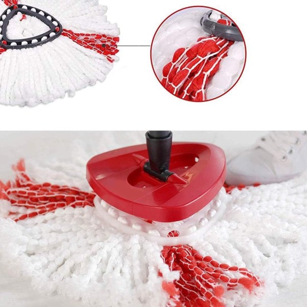 Mop-päät Vileda Turbo EasyWring O-cedar -sarjaan - 4 pestävää mikrokuitupyyhkeen päätä - sopii kaikille lattiatyypeille
