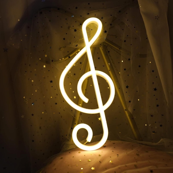 Neon Musiknot Ljus Musik LED Skylt Neon Ljus Skylt Batteri/USB