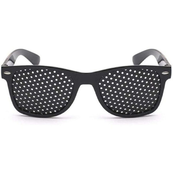 Pinhole-glas, sorte pinhole-glas, mesh-briller med foldbare stænger til øjet
