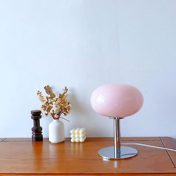 Macaron glasmålat bordslampa sovrum studie vardagsrum atmosfär äggkaka skrivbordslampa flicka sovrum säng dekor nattlampa
