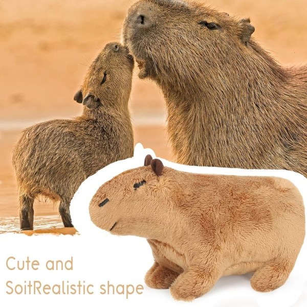 20cm Simuloitu Capybara Pehmolelu, Söpö Eläin Capy Tyyny 20cm