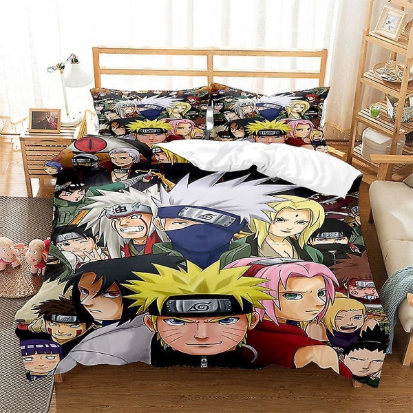 Naruto Y3 # Home Textile Fire Shadow Series Quilt Cover Digital Print Three Piece Set 3d