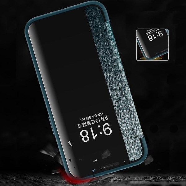 Magnetiskt sidofönster med stötsäker horisontell flippfodral i läder för Iphone 14 Pro Max/ 14 Pro/ 14/ 14 Plus