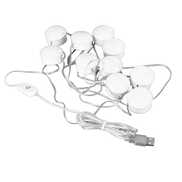 LED-spegellampa, 5-nivåers ljusstyrkajustering, touch-switch 10