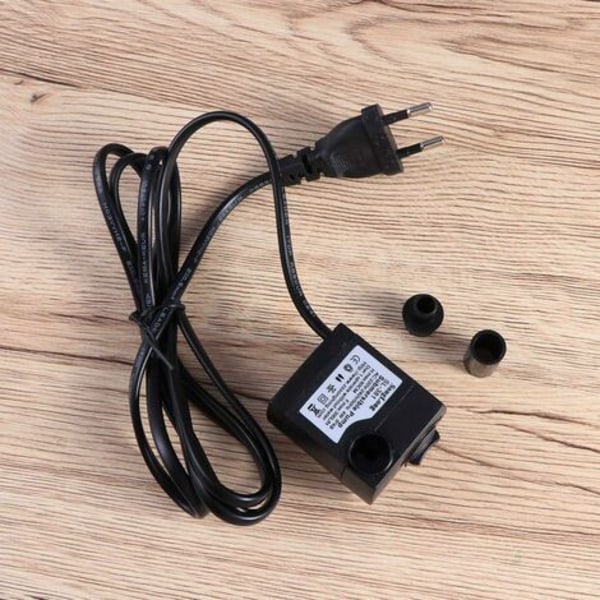 300L/H 5W Ultra Stille Nedsenkbar Vannpumpe for Fontene, Akvarium, Dam (EU-plugg)