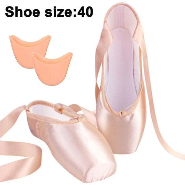 Ballet Pointe sko Kvinders bånd Ballet sko med tåbeskyttelse hudfarvet 25