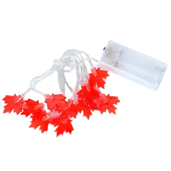 3D Thanksgiving Dekorationer Lönnljus 3 Meter 30 LED-lampor