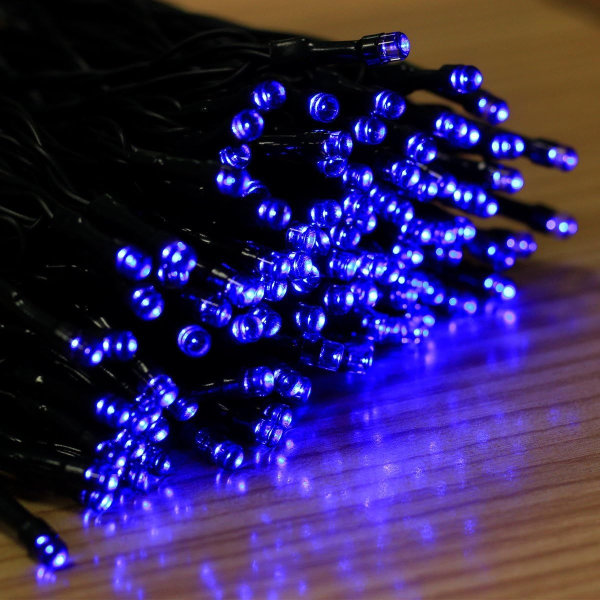 22M Solar Fairy Lights 200 LEDs 8 Light Sets Light Garland Ideal for Party, Wedding, Birthday and Outdoor Garden (Blue)