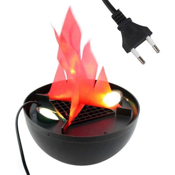 LED Kunstig Flamme Lampe 3W LED Kunstig Silke Flamme Scene Effekt Lys Simuleret Flamme Lampe Prop til Halloween Jul Indendørs Fest Dekoration
