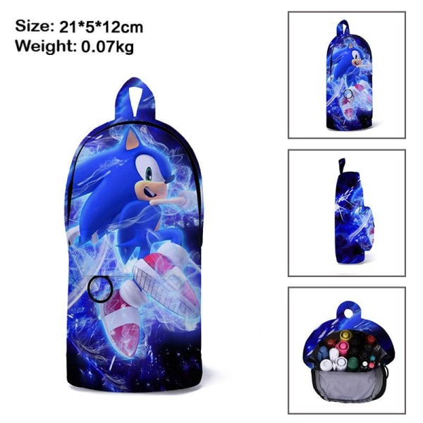 Anime Sonic The Hedgehog blyantsholder Sonic penneæske bærbar brevpapiræske