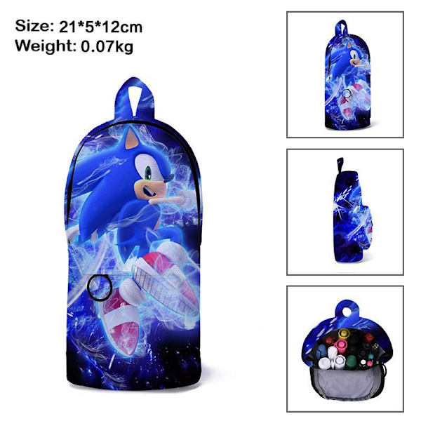 Anime Sonic The Hedgehog Pennfodral Sonic Pennlåda Bärbar Kontorsmaterial