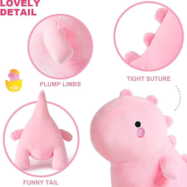 Pehmolelu dinosaur pehmolelu, pehmolelu dinosaur pehmolelu tyyny lelu, pinkki 45cm