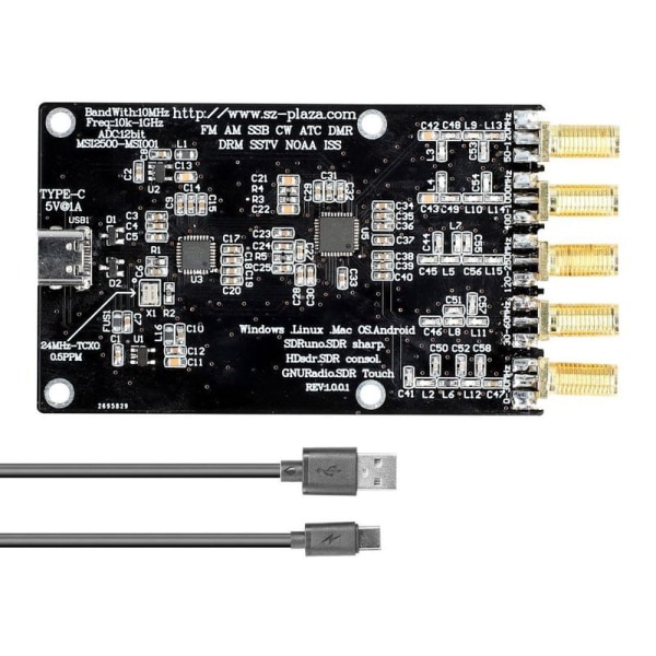 RSP1 Msi2500 Msi001 Forenklet SDR-mottaker 10kHz-1GHz Amatørradiomottak