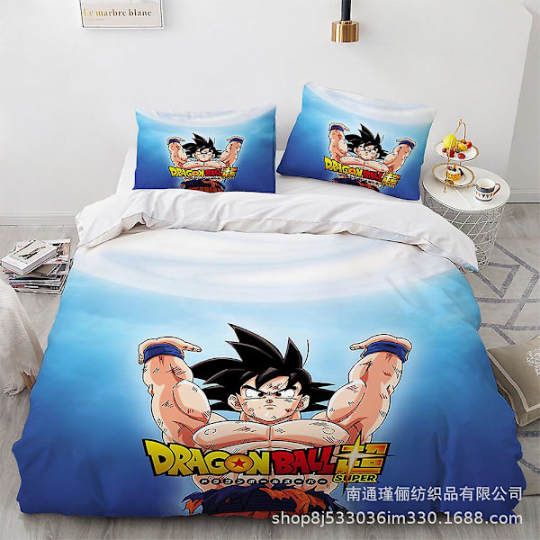 Qlz-13# Sju Dragon Ball Digital Trykk Tre Stykker Husholdning Student Sovesal Varm Dynetrekk Laken