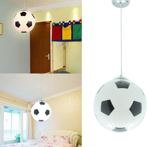 Fotball taklampe, kreativ fotball taklampe, moderne LED-belysning, barn