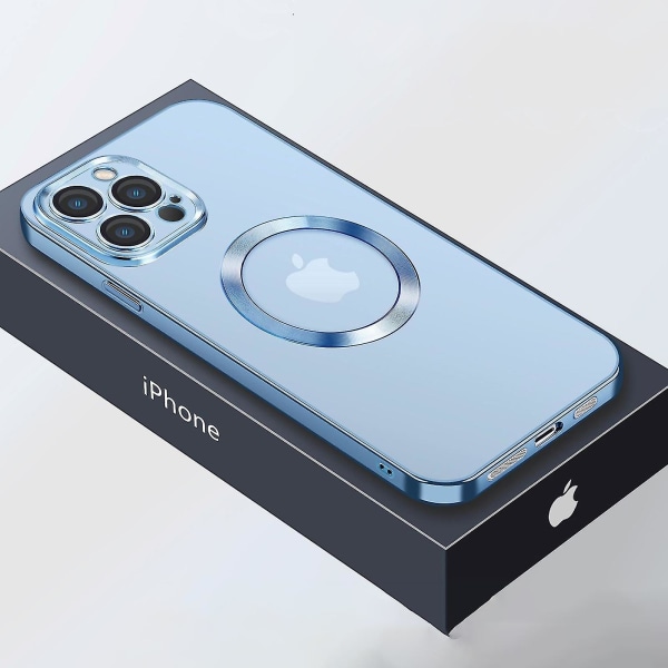 Magnetiskt genomskinligt Magsafe-fodral för iPhone 14 Pro Max/14 Pro/14 Plus/14 med kameralinsskydd