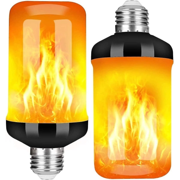 Flamme-pære, E27 5w LED-flammeeffekt-pære, med 4 lystilstande, indendørs og udendørs dekoration