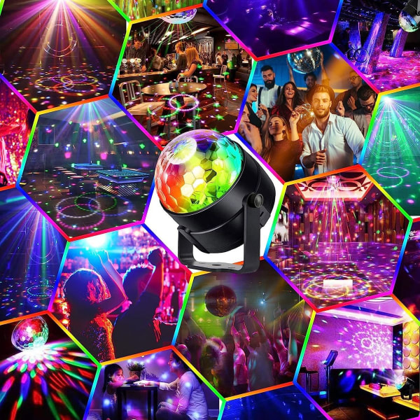 Disco Lights 2 Pack, Party Lights Stage Lights Projector Live Effects Stage til jul