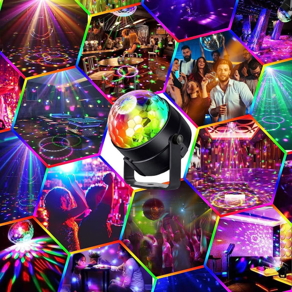 Discolys 2-pakning, festlys scenelys projektor live-effekter scen for jul