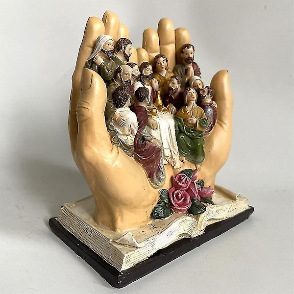Den Sidste Nadver Scene Jesus og de 12 Disciple Religiøs Statue Kristne Katolske Statuette Dekorativ Gave-A
