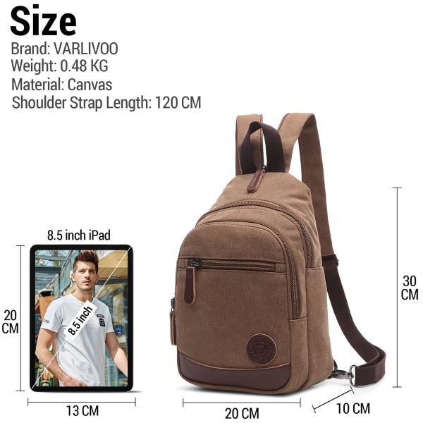 Retro Slängväska Herr Crossbody Väska Axelväska Utomhus Sport