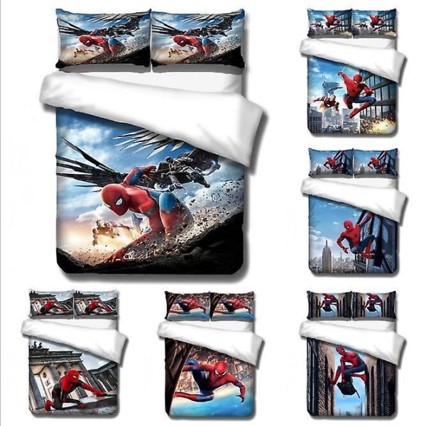 Bp10366# Vuodevaatesetti Spider-man-kokoelma Koko Kolmiosainen Peitto