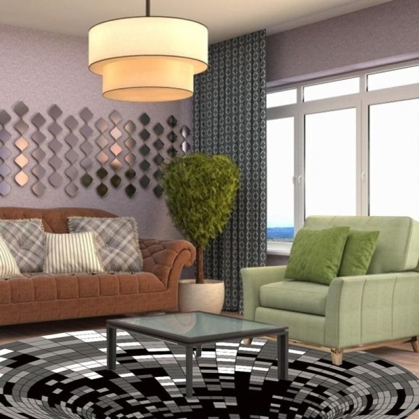 3D-matta, halkfri 3D optisk illusion matta,