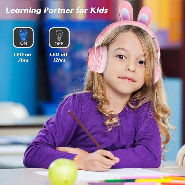 Kids Bluetooth-headset, bärbar hopfällbar stereo trådlös