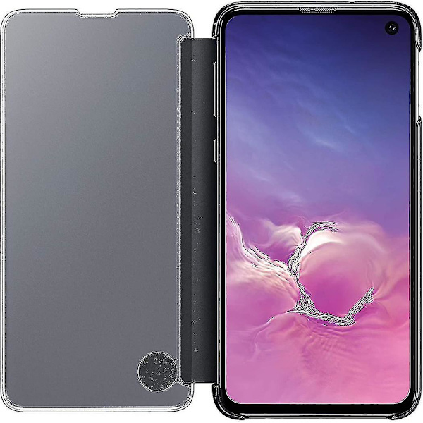 Skyddande genomskinligt Clear View Folio-fodral till Samsung Galaxy S10 - Svart Fs