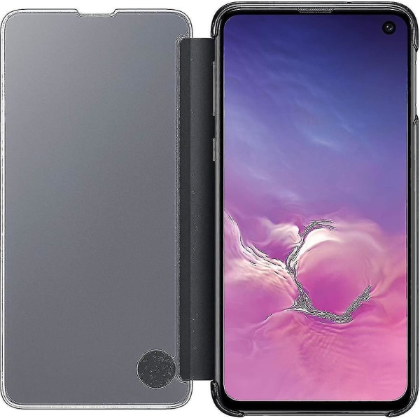 Til Samsung Galaxy S10 Protective Clear View Folio Cover Case - Sort Fs