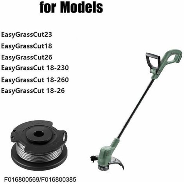 Pack String Trimmer Spole och Linje för Bosch Easygrasscut 23, 26, 18