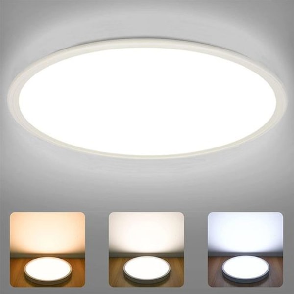 24W LED taklampe dimmbar 3000K/4000K/6000K varm hvit kald hvit Ø30cm