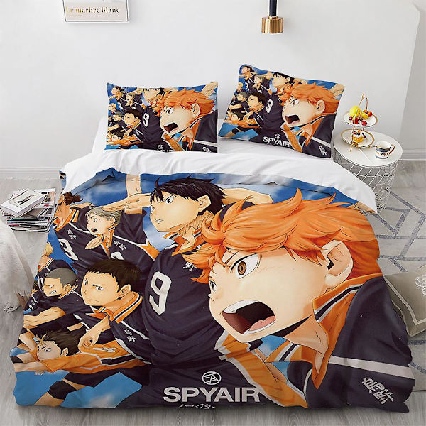 Pq-1# Serie av sportvolleyboll Junior 3d digitaltryck quiltöverdrag set med tre set med fyra set