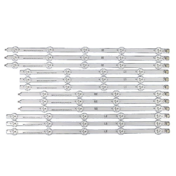 LED-bakgrunnsbelysningsstripe kompatibel med 47ln 47la620s 47ln5400 6916l-1174a 6916l-1175a 6916l-1176a 6916l-11--12 stykker