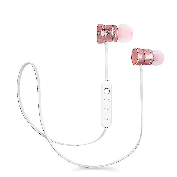 Trådløse stereohodetelefoner i øret Øretelefoner Ørepropper Headset for løping (rose gull)