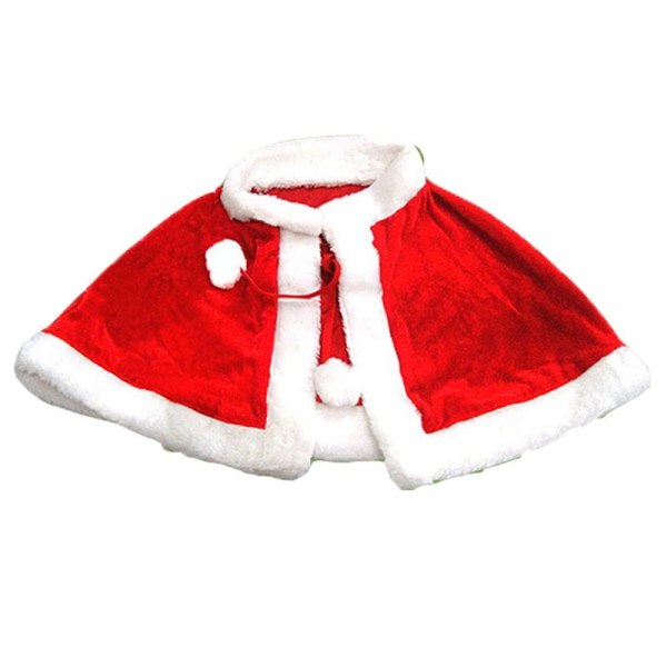 Juletørklæde Cape Cloak Mrs Santa Claus Cloak Halloween Style 2