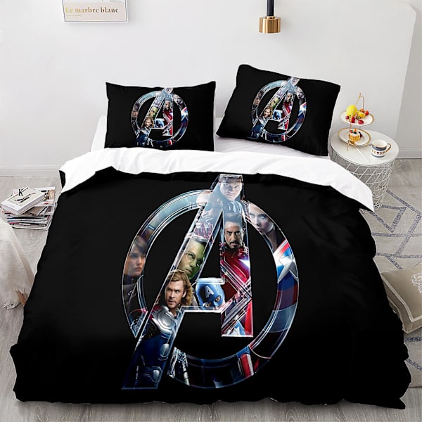Avengers K11# 3D-trykt The Avengers-serie dynebetræk Tredelt dynebetræk Fjerdelt dynebetræk