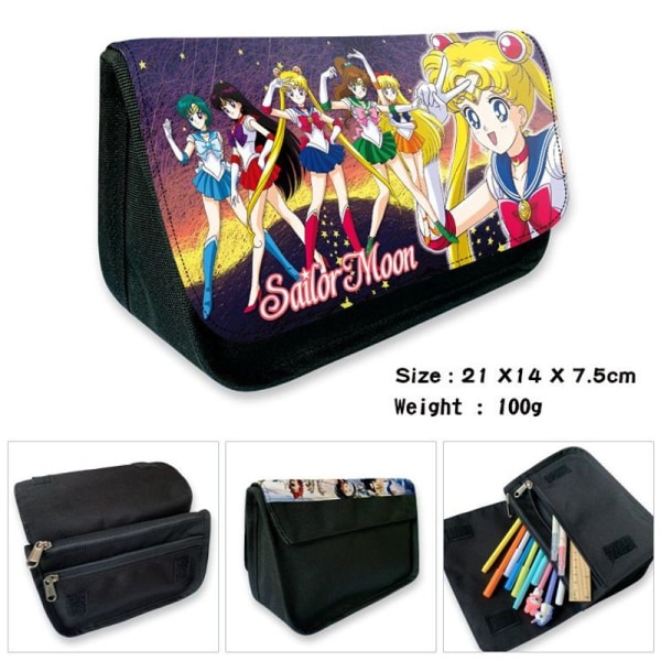 Sailor Moon pennfodral barnens pennfodral Sailor Venus Mars brevpapper sminkväska