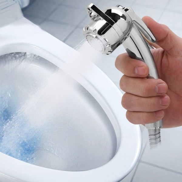 Håndholdt bidet-toiletspray i rustfrit stål, stofble
