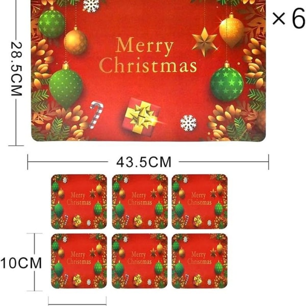 Washable Christmas Placemat, Christmas Placemat, Heat Resistant