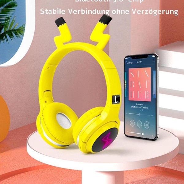 Pään päälle asennettava älykäs Bluetooth-kuuloke, live-kuulokkeet, söpö