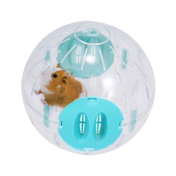 Hamsterball, 14,5 cm gjennomsiktig hamsterhjul løpeball for blå
