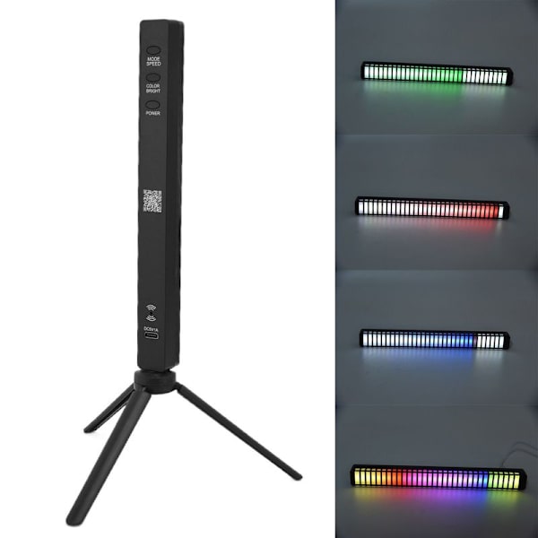 Färgglad RGB-rytmisk lampa 3D APP Bluetooth-kontroll 32LED