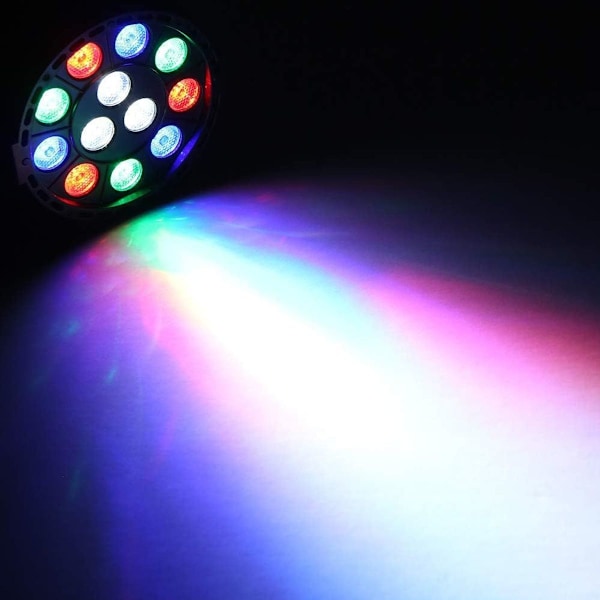12 LED par lys, 8-kanals RGBW hybrid scene lys med DMX strobe og lydaktiv
