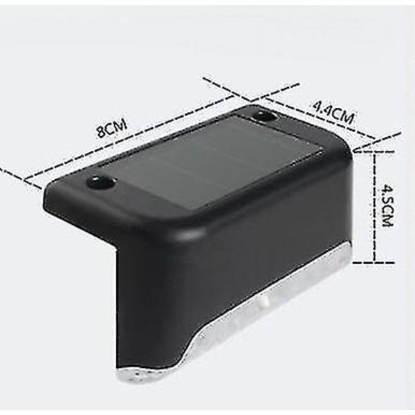 12 stk vandtætte solcelle hegn lamper, trappe lys, Ip65 Led solcelle have lys