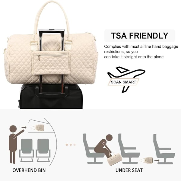 Sportsbag for kvinner, weekender reisebag, sykehusbag fødsel, skoskuff