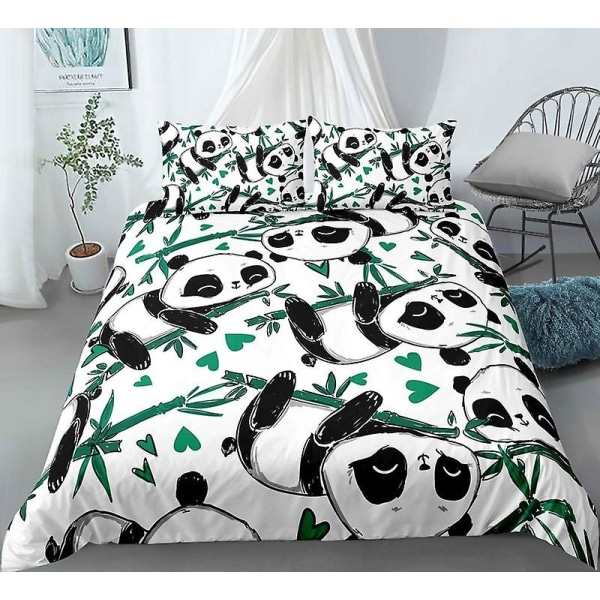 XM-9# 3D Panda Animal Cute Kit Dynetrekk Tredelt Sett Firedelt Sett