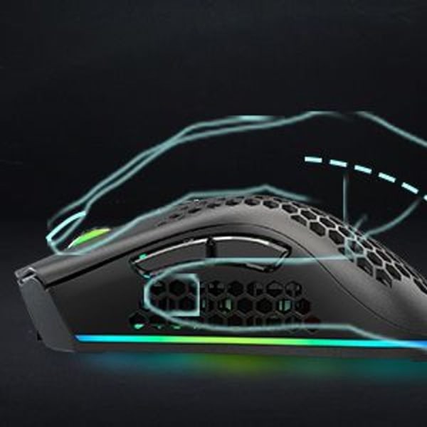 Trådløs Gaming Mus, Computer Mus med Honeycomb Skal, 7