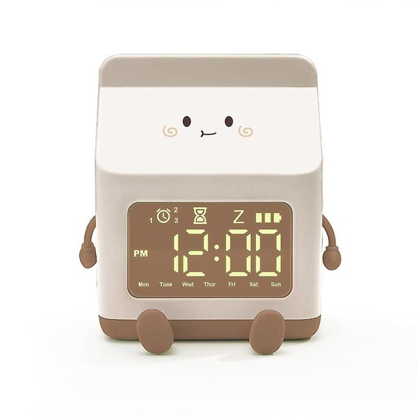 Mjölkkartong väckarklocka, LED smart klocka