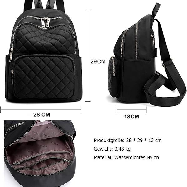 Cityrucksack Dame Ryggsekk Elegant, Dame Ryggsekker, Daypacks